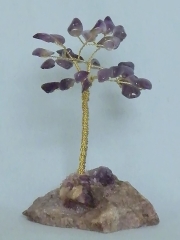 Kleiner Bonsai (± 10 cm) mit Amethyst
